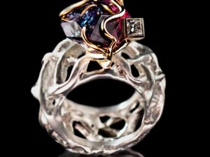 Platinring mit Turmalin